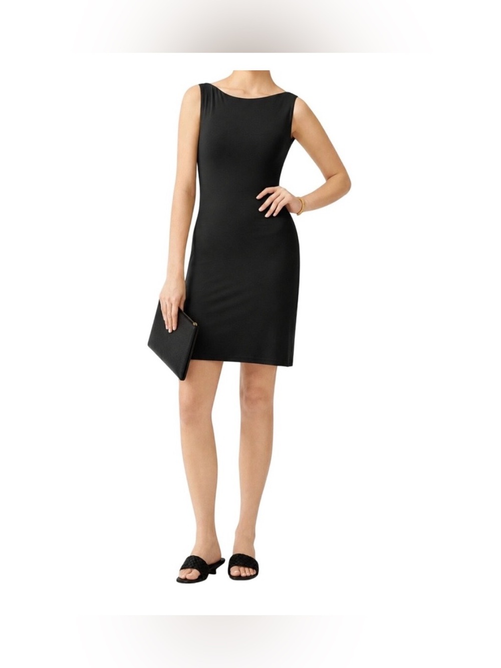 OGL Eco-SkinKiss® Open Back Brami Mini Dress Black, medium NWT